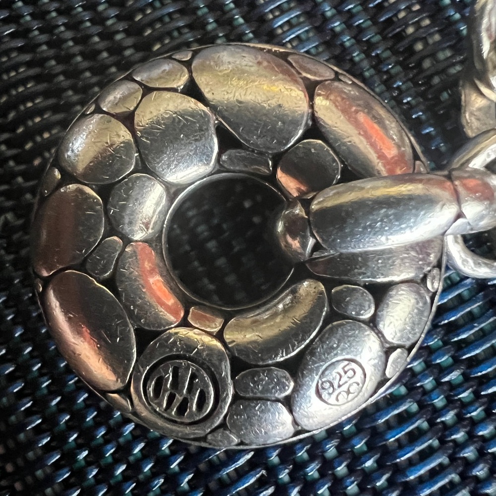 John Hardy Limited SS Kali Pebble Stone Donut Charm bracelet - Must SEE! - Picture 3 of 7